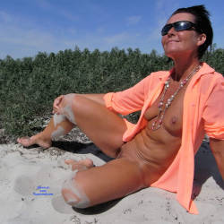 Pic #6 A Day At The Beach - Beach, Brunette, Shaved, Wife/wives