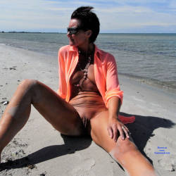 Pic #7 A Day At The Beach - Beach, Brunette, Shaved, Wife/wives