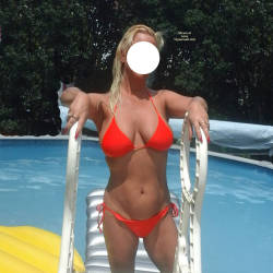Pic #1 Kay Playing In Ihe Pool - Big Tits, Blonde, Wife/wives