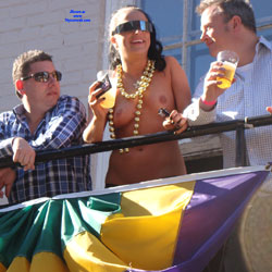 Pic #3 Mardi Gras 2016 - Big Tits, Flashing, Public Exhibitionist, Public Place