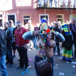 Pic #1Mardi Gras 2016 2 - Big Tits, Flashing, Public Exhibitionist, Public Place