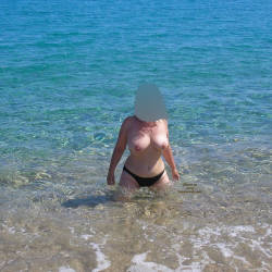Pic #5 My Wife On The Beach - Beach, Big Tits, Topless Wives