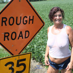 Pic #1 Out For A Bike Ride - Big Tits, Brunette, See Through