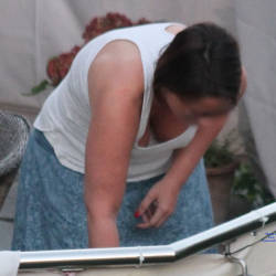 Pic #1Neighbour Pour Her Flowers! - Big Tits, Voyeur