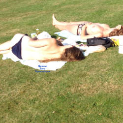 Pic #1 Topless In The Park - Voyeur