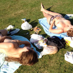Pic #3 Topless In The Park - Voyeur