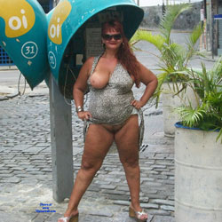 Pic #5 Cigana Exibida Nas Ruas - Big Tits, Flashing, Public Exhibitionist, Public Place, Redhead, Bush Or Hairy