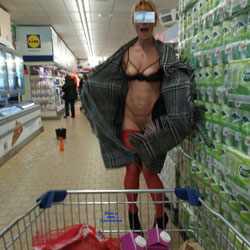 Pic #1 In The Shop - Public Exhibitionist, Flashing, Lingerie, Public Place, Shaved, Gf