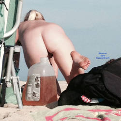 Pic #6 Blonde On The Beach In NJ - Nude Girls, Big Tits, Blonde, Outdoors, Beach Voyeur