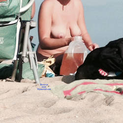 Pic #7 Blonde On The Beach In NJ - Nude Girls, Big Tits, Blonde, Outdoors, Beach Voyeur