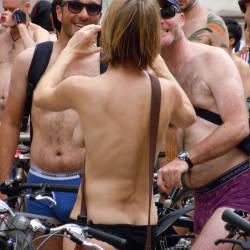 Pic #5 London Naked Bike Ride 2014 - Nude Girls, Public Exhibitionist, Public Place, Bush Or Hairy