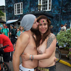 Pic #3 World Naked Bike Ride London 3 - Big Tits, Public Exhibitionist, Outdoors, Public Place