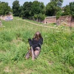 Pic #3 Emma Strolling Through The Fortress - Nude Girls, Big Tits, Public Exhibitionist, Flashing, Outdoors, Public Place, Bush Or Hairy, Amateur