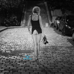 Pic #1 Paris - Pantieless Girls, Public Exhibitionist, Flashing, Outdoors, Public Place, Long Legs