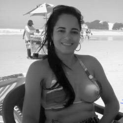 Pic #1 My Wife's Breasts Before And After Pregnancy - Big Tits, Brunette, Public Exhibitionist, Flashing, Public Place, Wife/wives, Amateur
