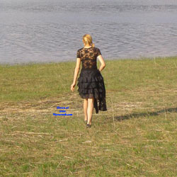 Gordica Outside Posing At Lake - Blonde, Lingerie, Outdoors, stockings pics