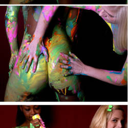 Pic #5 Paint Play - Nude Girls, Big Tits, Blonde, Ebony, Amateur