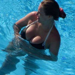 Pic #3 Cutie At Beach - Brunette, Bikini Voyeur, Beach Voyeur, Outdoors