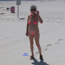 New Pink Micro Thong - Beach, Mature, Outdoors, Amateur, Wife/Wives