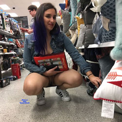 Pic #2 My Pussy In Public Places 1 - Pantieless Girls, Brunette, Public Exhibitionist, Flashing, Public Place, Amateur