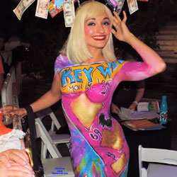 Sexy Blonde At Fantasy Fest - Artistic Nude, Blonde Hair, Firm Tits, Hard Nipple, Nipples, Shaved Pussy, Small Breasts, Small Tits, Naked Girl, Sexy Body, Sexy Face, Sexy Figure, Sexy Girl, Sexy Legs