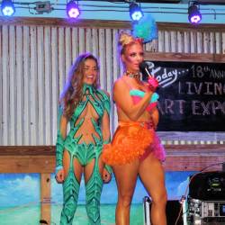 Pic #8 Some Fun At Fantasy Fest - Nude Girls, Big Tits, Blonde, Outdoors, Public Place