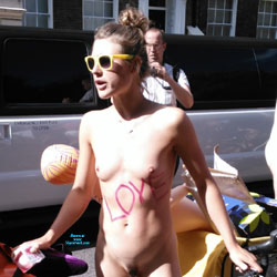 Pic #2 London Naked Bike Ride 2017 - Nude Girls, Outdoors, Public Place, Small Tits, Bush Or Hairy
