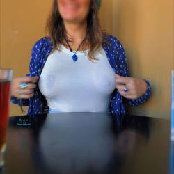 Pic #2 Halftime Show At Fav Bar In AZ - Big Tits, Public Exhibitionist, Flashing, Public Place, See Through, Amateur