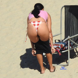 Pic #1 Wife From Janga Beach, Brazil - Beach, Brunette, Outdoors, Bikini Voyeur