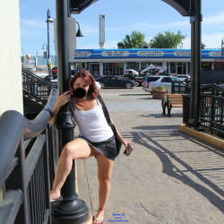 Pic #4 Tesa On The Street - Pantieless Girls, Public Exhibitionist, Flashing, Outdoors, Public Place, Amateur