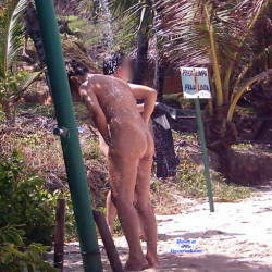 Pic #8 Couple In Tambaba Beach - Nude Girls, Brunette, Outdoors, Beach Voyeur