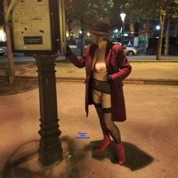 Paris La Douce - Public Exhibitionist, Flashing, Lingerie, Outdoors, Public Place, Amateur, stockings pics