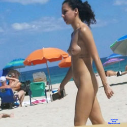 Pic #3 Haulover Pt. 2 - Nude Girls, Beach, Brunette, Outdoors, Bush Or Hairy, Medium Tits, Beach Voyeur