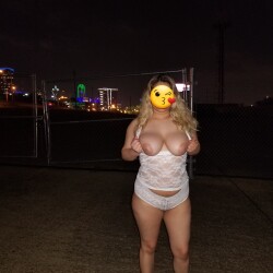 Large tits of my wife - Wife Flashing