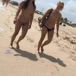 Pic #4 Haulover - Nude Girls, Beach, Big Tits, Brunette, Outdoors, Shaved, Bush Or Hairy, Medium Tits, Beach Voyeur