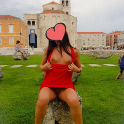 Pic #7 Vacanze In Croazia Parte 3 - Pantieless Girls, Public Exhibitionist, Flashing, Outdoors, Public Place, Amateur
