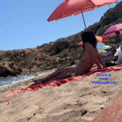 Pic #1 Nice Chick On The Beach - Nude Girls, Beach, Big Tits, Brunette, Outdoors, Beach Voyeur