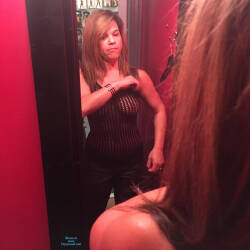 Pic #4 Flashing Fun - Big Tits, Brunette, Public Exhibitionist, Flashing, Outdoors, Public Place, Amateur