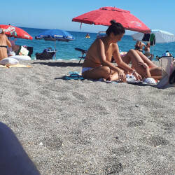 Pic #5 My Girl - Topless Girls, Big Tits, Brunette, Outdoors, Beach Voyeur