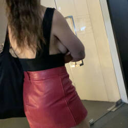 Pic #5Side Boob Sidewalk - Brunette, Public Place