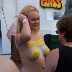 Pic #4 Final Painted Girls  - Big Tits, Blonde, Outdoors