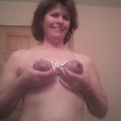 My wife's tits - Tied tight titties