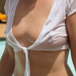 Pic #2 Eve - Holiday To Lanzarote 1 - Nude Girls, Brunette, Outdoors, Public Place, Shaved, Amateur, Body Piercings
