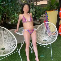Pic #3 Suntan In Hotel Pool In Bangkok - Topless Wives, Outdoors, Amateur, Medium Tits