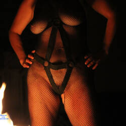 Pic #9 By The Fire Pit - Big Tits, Mature, Outdoors, See Through, Amateur