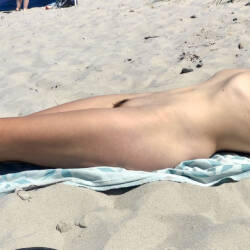 Pic #5 Beach Time - Nude Girls, Beach, Brunette, Outdoors, Amateur, Medium Tits, Bush Or Hairy