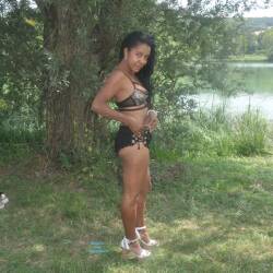 Pic #10 Lake And Forest - Brunette, High Heels Amateurs, Outdoors, Amateur