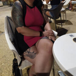 Pic #7 Ibiza 2020 - Pantieless Girls, Public Exhibitionist, Flashing, Dressed, Amateur, Tattoos
