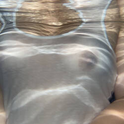 Pic #3 Summer Pool Pics - Big Tits, Outdoors, See Through, Amateur