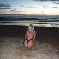Pic #4 Thong Swimsuit - Beach, Blonde, Outdoors, Amateur